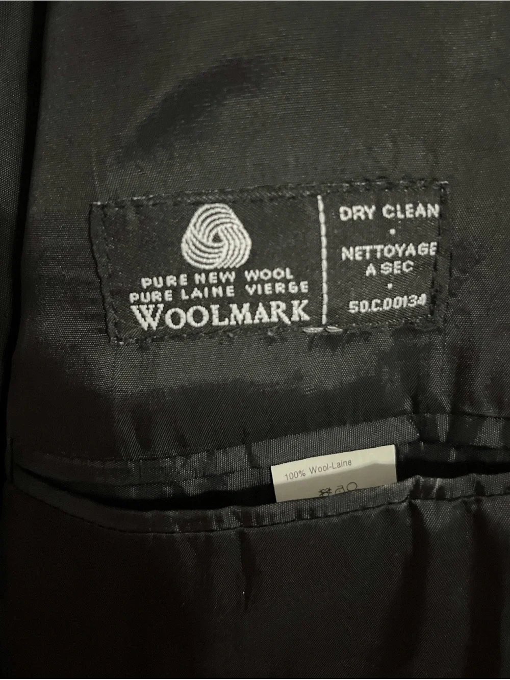 Calvin Klein Black Pinstripe Suit Jacket